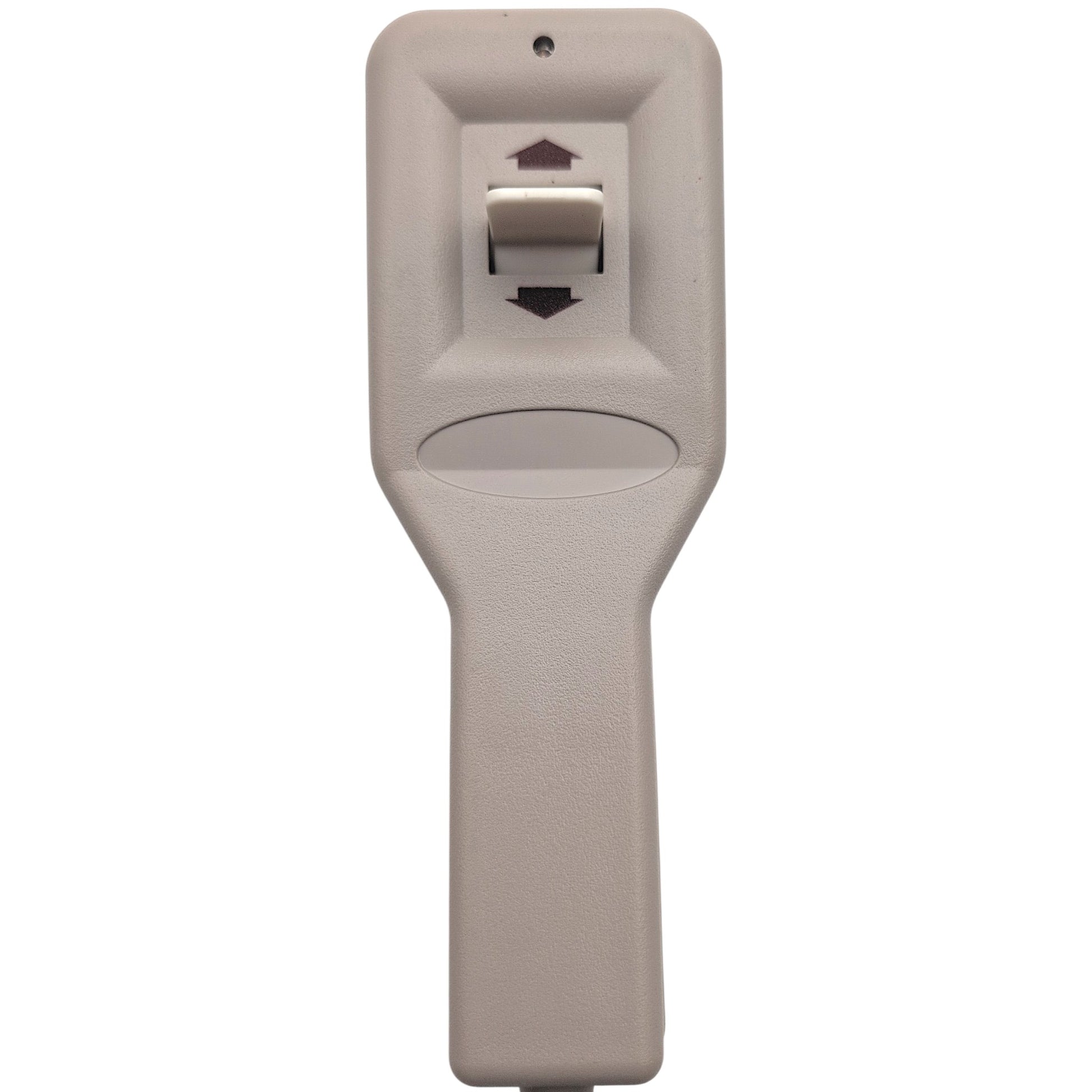 front close-up of the remote hand control and 1 switch