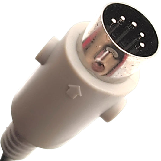 top / Front view of the 5-pin connector. All 5 pins in clear view