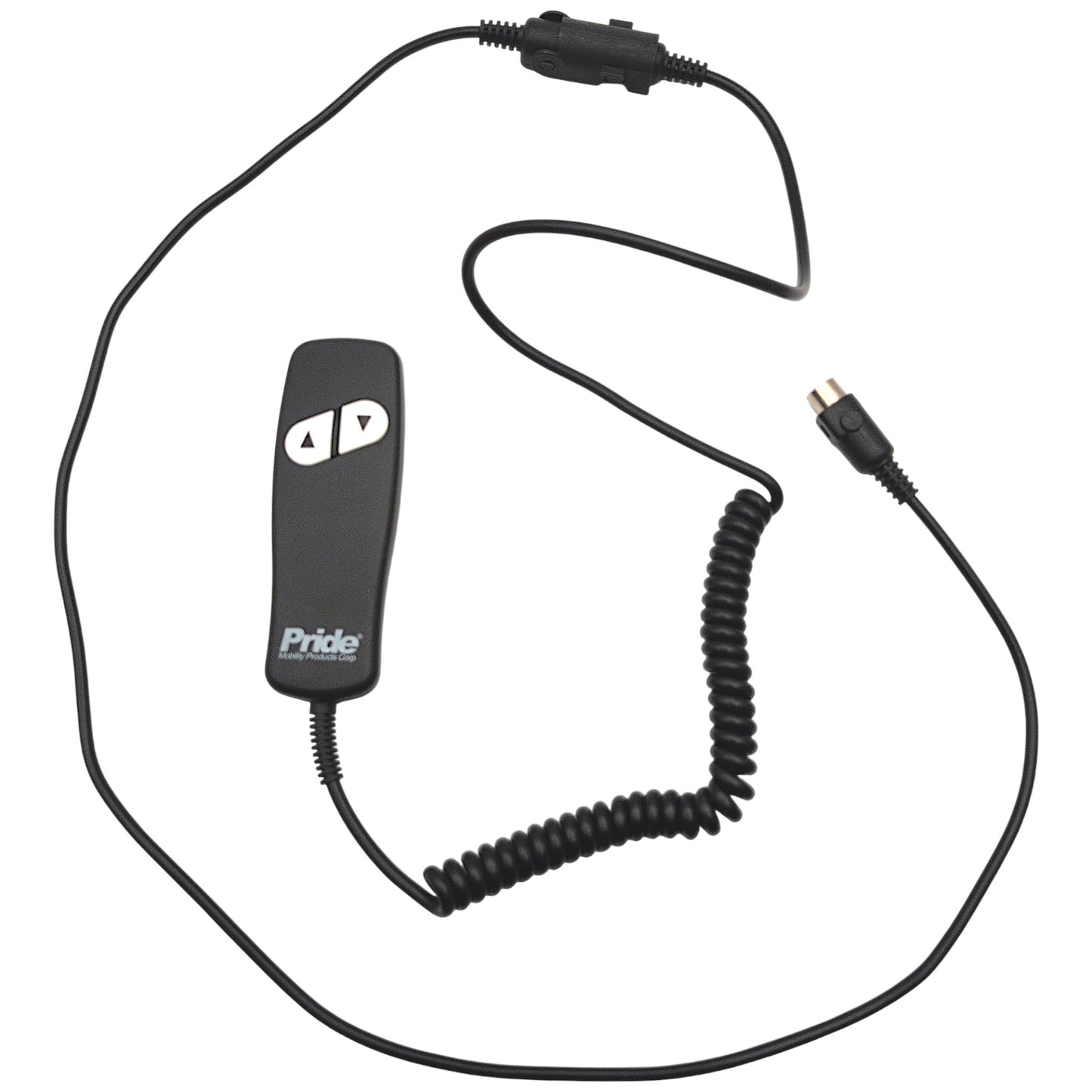 view of remote / hand control with cable un-wound showing all 72 inches