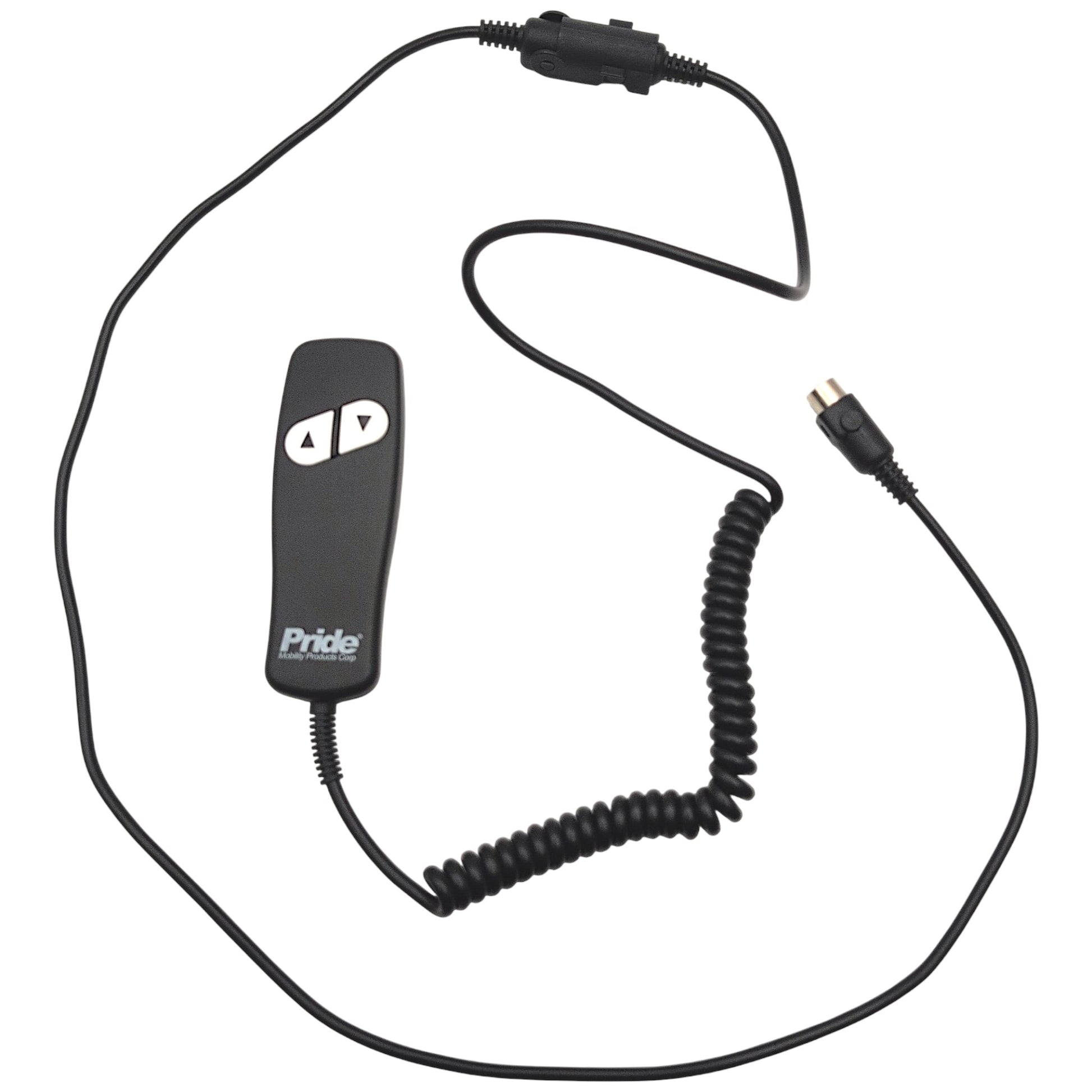 view of remote / hand control with cable un-wound showing all 72 inches