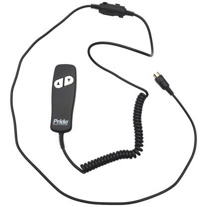 view of remote / hand control with cable un-wound showing all 72 inches