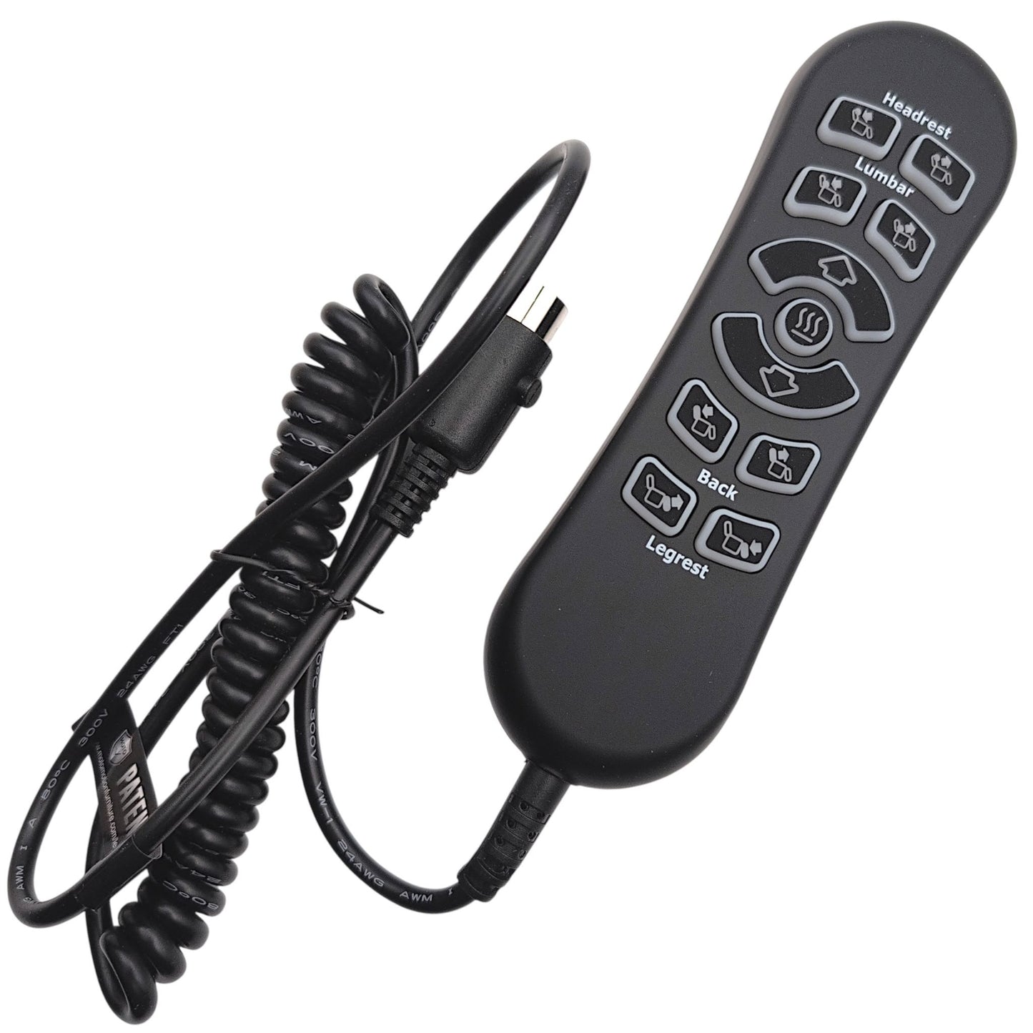 front view with cable wound up