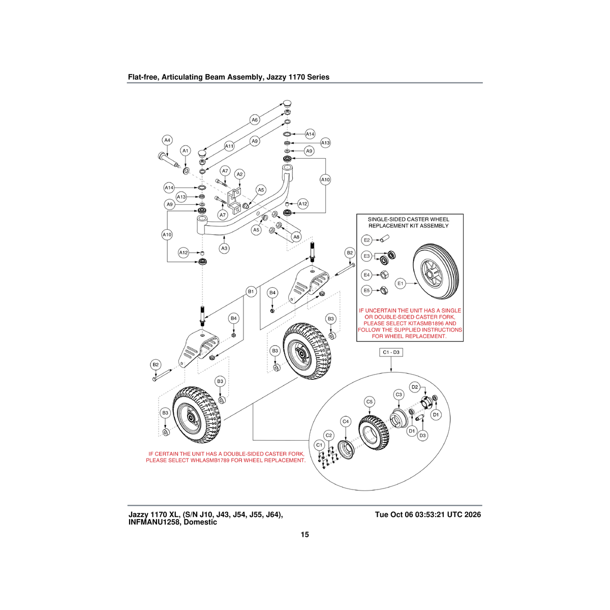 Pride Mobility SCRALNH1004 screw shcs zinc 3/8-16 x 2.00 inch grade 5 parts diagram