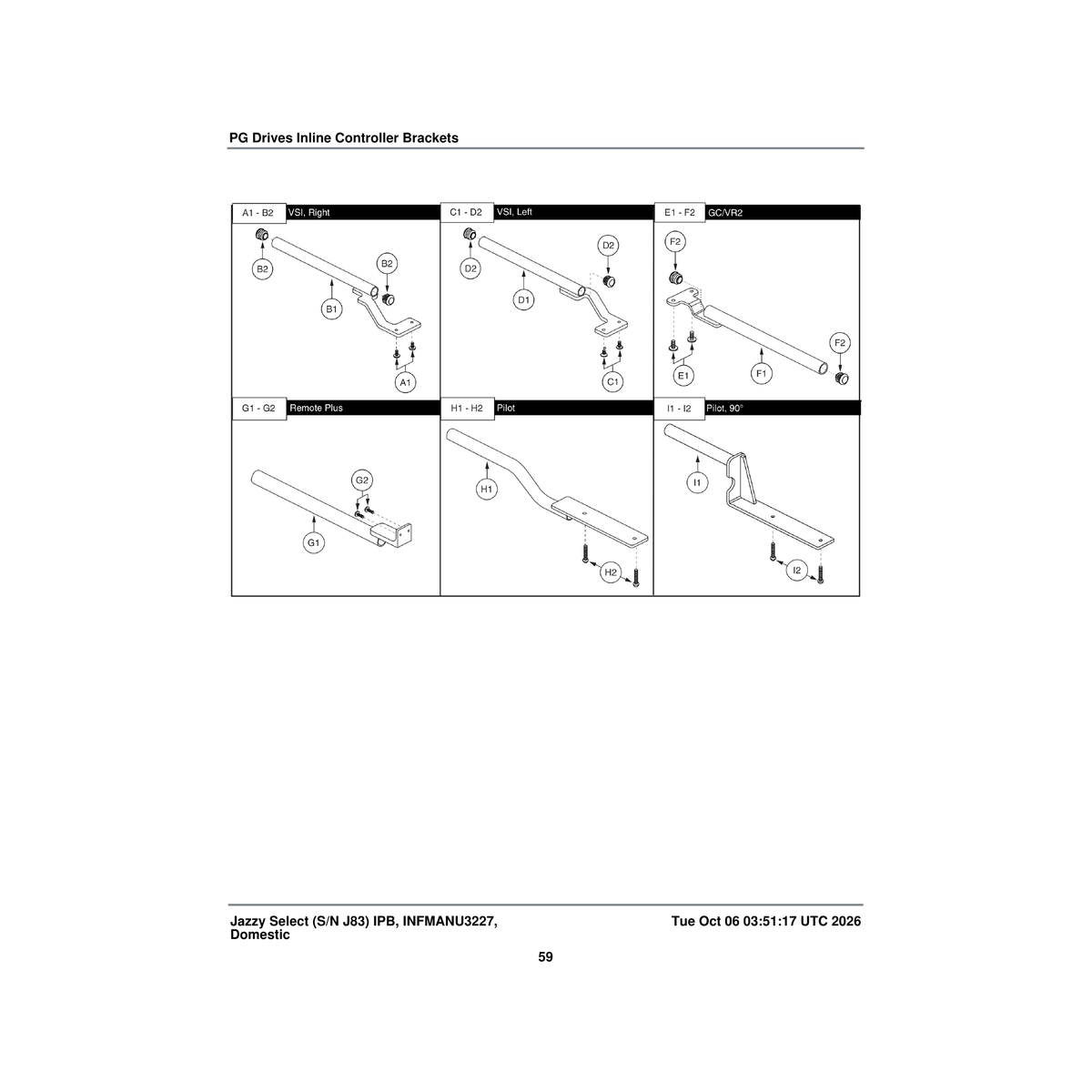 Pride Mobility SCRASBH1092 screw bhscs black zinc 10-32 x 0.50 inch self-locking with nylon patch parts diagram