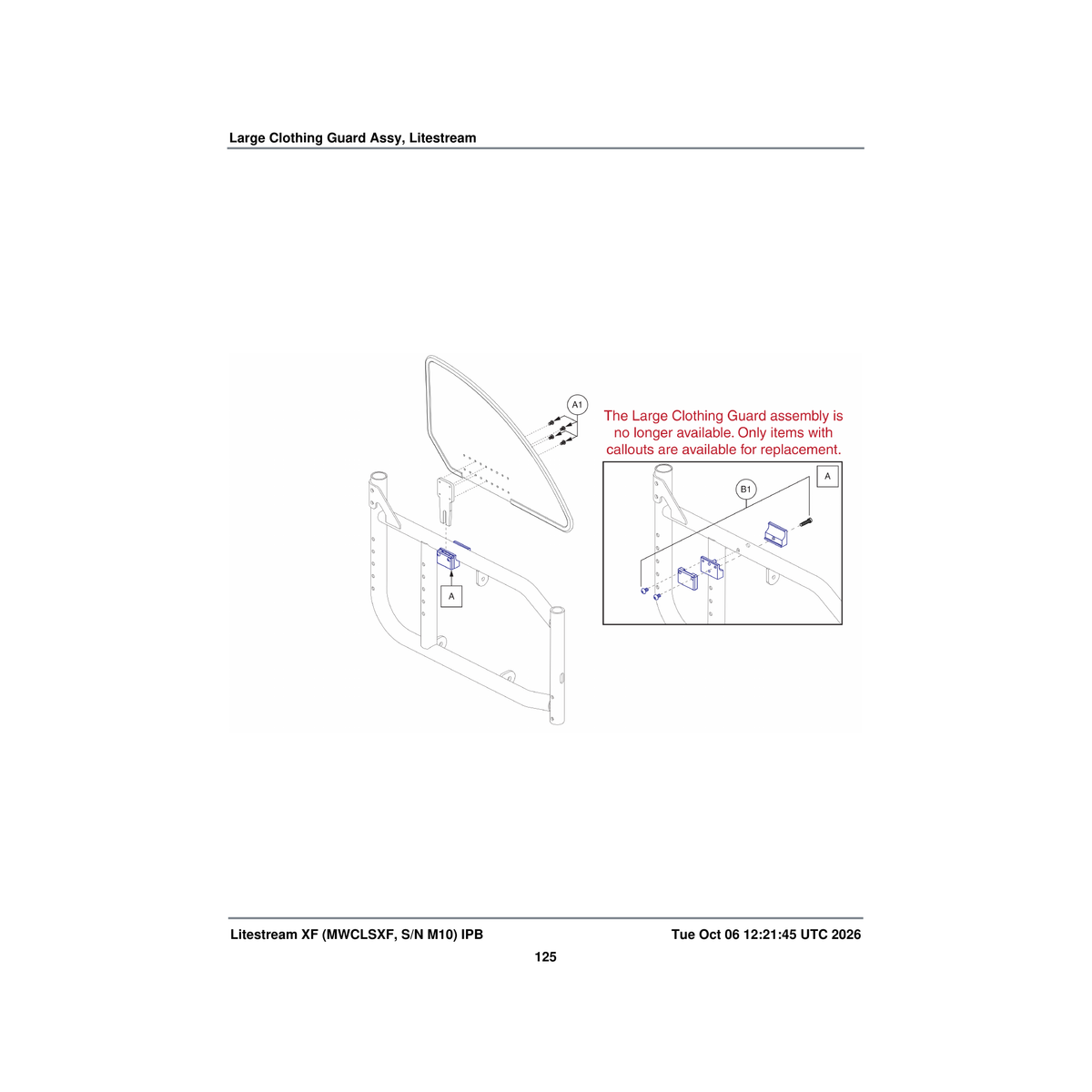 Pride Mobility SCRASBH1153 screw button head 6 (.138)-32 x .25 astm f835 pvtp parts diagram