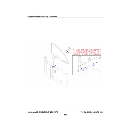 Pride Mobility SCRASBH1153 screw button head 6 (.138)-32 x .25 astm f835 pvtp parts diagram