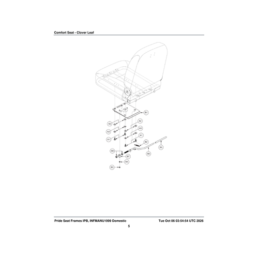 Pride Mobility SCRHHCS1244 screw hex head .250-20 x .75 sae j429 gr 8 parts diagram