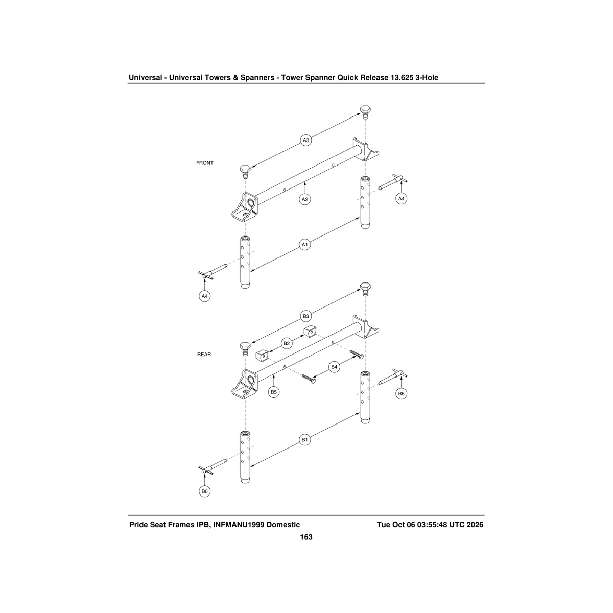 Pride Mobility SCRHHCS1247 screw hhcs black zinc 3/8-16 x 0.50 inch grade 8 parts diagram