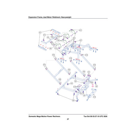 Pride Mobility SCRHHCS1250 screw hhcs-serrated flange yellow zinc 1/4-20 x 1.25 inch parts diagram
