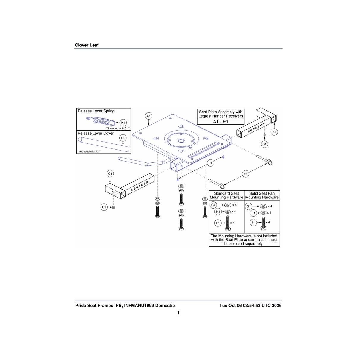 Pride Mobility SCRHHCS1373 screw hex head .250-20 x 1.00 sae j429 gr 8 pvtp parts diagram