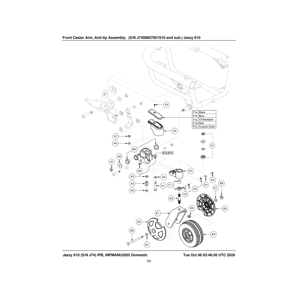 Pride Mobility SCRHHCS1384 screw hhcs black zinc m8-1.25 x 80mm grade 12.9 parts diagram