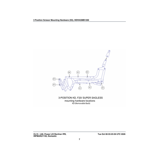 Pride Mobility SCRHHCS1534 screw hex head serrated flange .250-20 x 1.750 ifi-111 gr 5 parts diagram