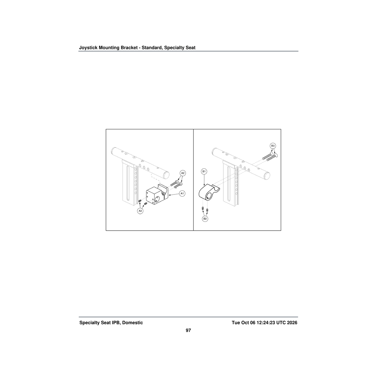 Pride Mobility SCRSETS1027 screw set black zinc 10-32 x 0.25 inch parts diagram
