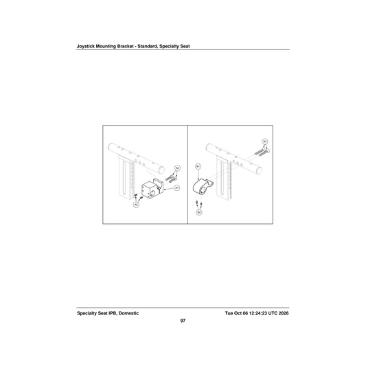 Pride Mobility SCRSETS1027 screw set black zinc 10-32 x 0.25 inch parts diagram