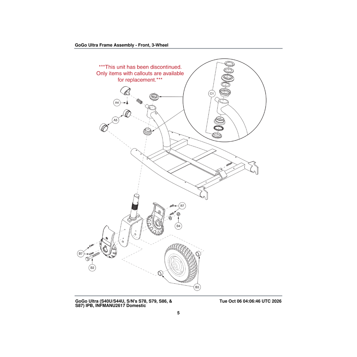 Pride Mobility SCRSHCS1096 screw socket head m4x0.7 x 20 parts diagram