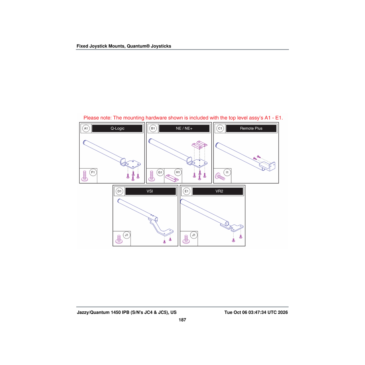 Pride Mobility SCRSHFH1015 screw flat head m5x0.8 x 12 parts diagram