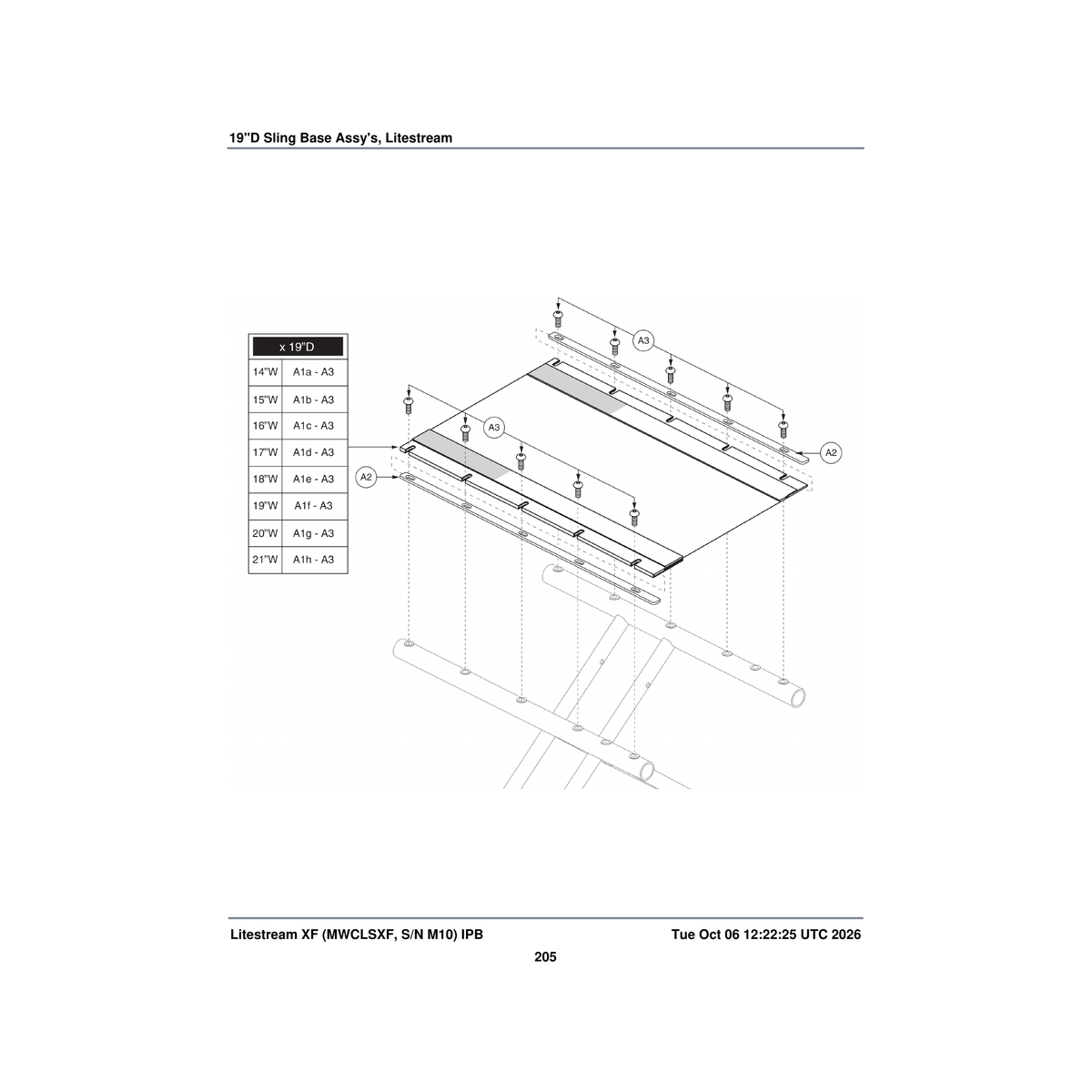 Pride Mobility SETASMB5631 sling seat base assembly 20 inch w 19 inch d tension parts diagram