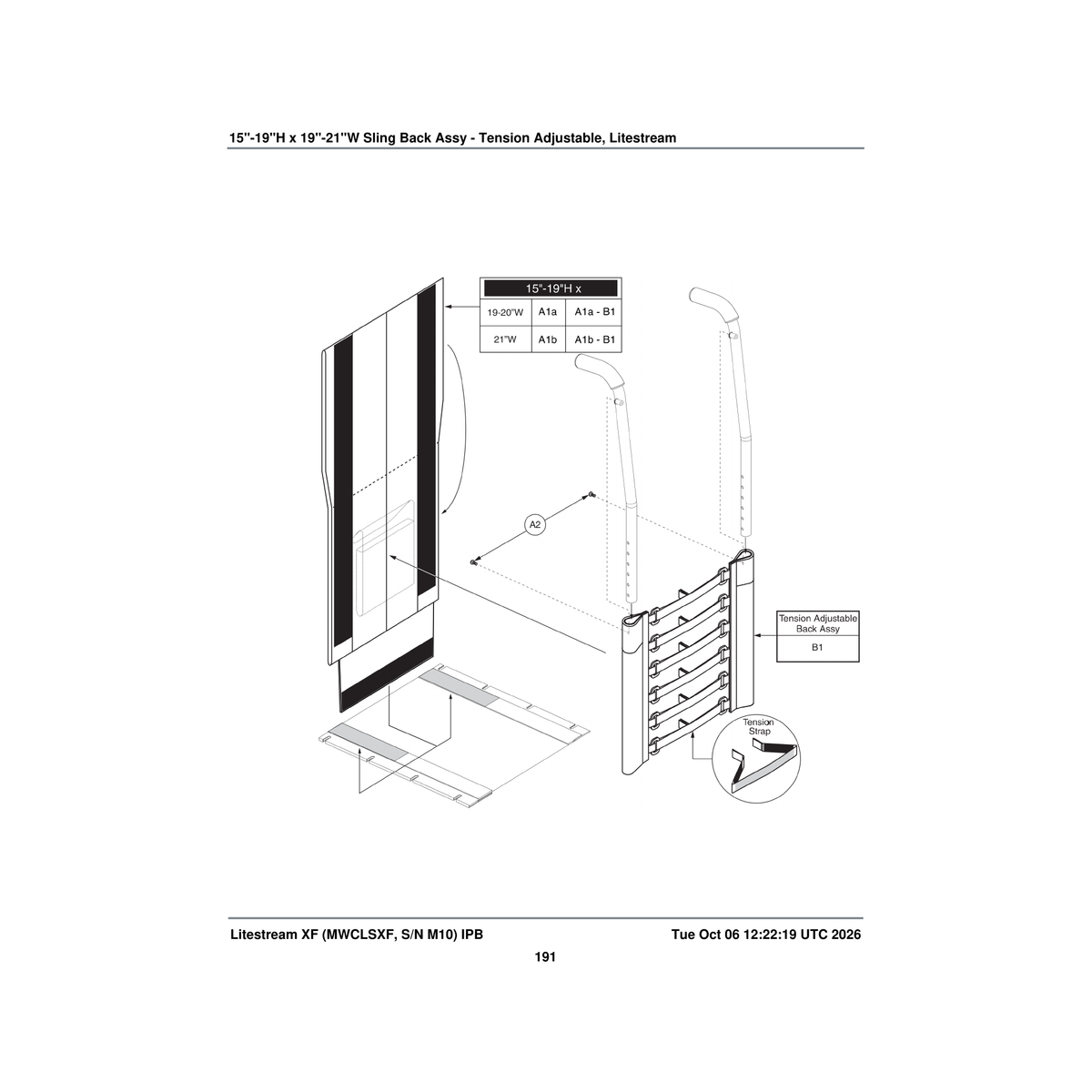 Pride Mobility SETASMB5806 tension adjustable seat back assembly 19 inch w-20 inch w 15 parts diagram