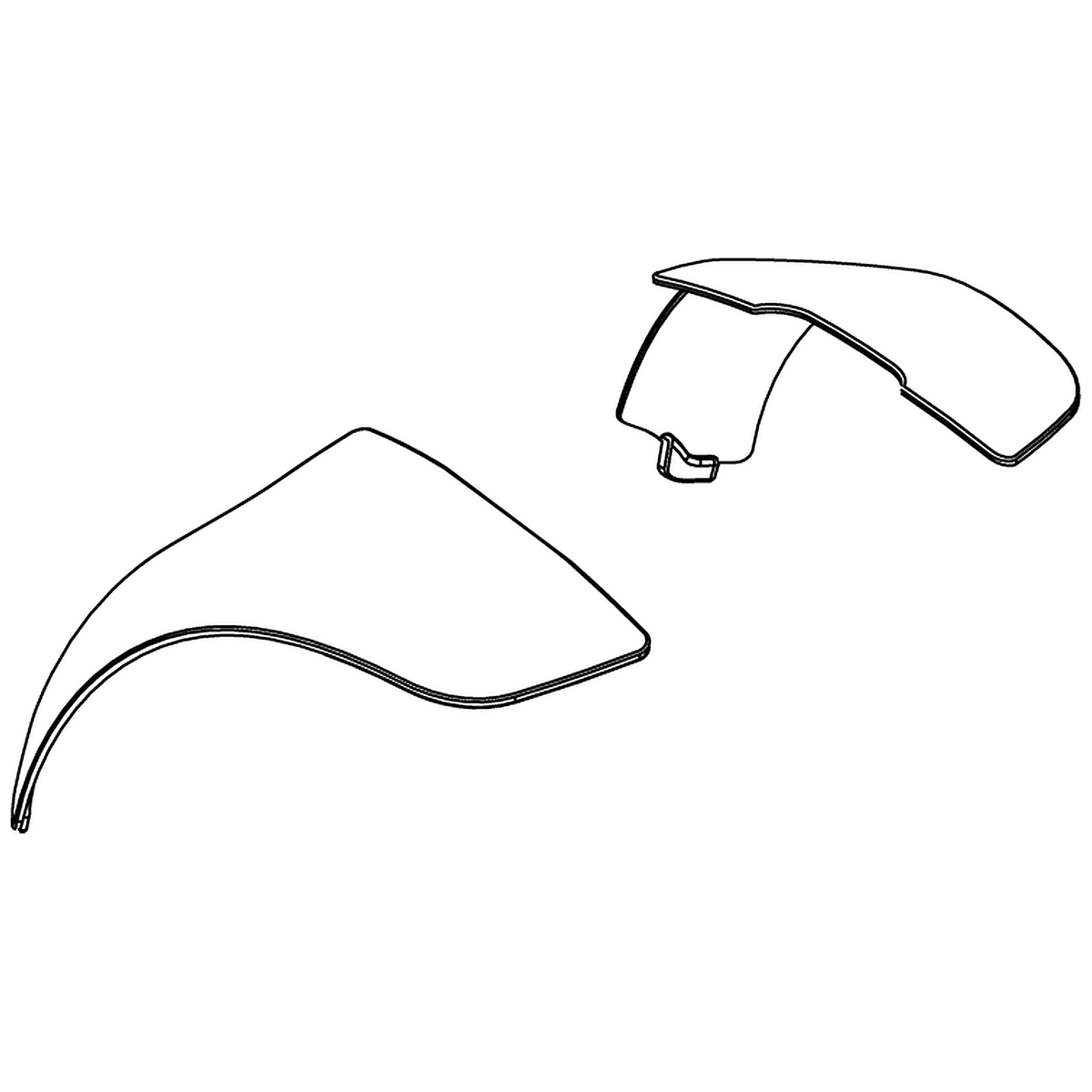 Pride Mobility (SHDASMB4682), blue rear body inserts shroud assembly for Go-Go Elite Traveller scooters.