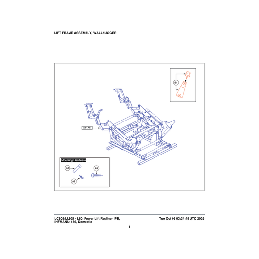 Pride Mobility SPCNYLN1051 spacer 1 inch od x 3/8 inch id 5/16th plastic medallion parts diagram