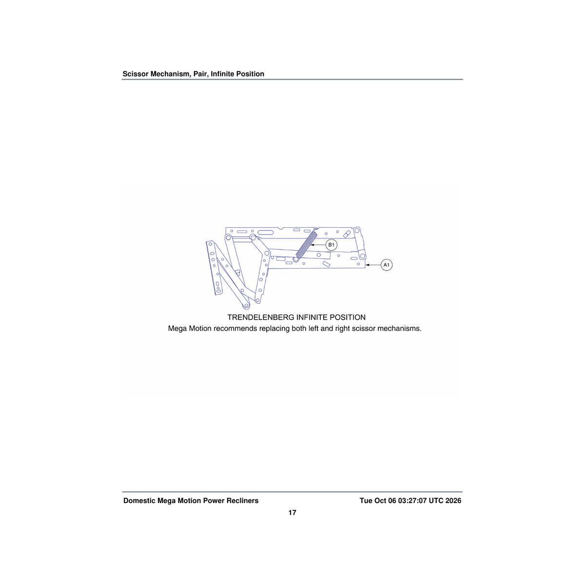 Pride Mobility SPGRAW1100 extension 120mm fl x 16mm od x 2mm wire dia parts diagram