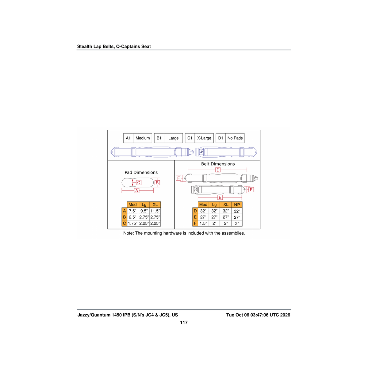 Pride Mobility ST-IFPB5315-Q push button lap belt single pull 2 inch extra large pads (11.5 inch ) parts diagram