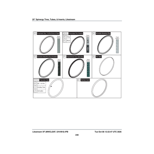 Pride Mobility TIRPNEU1066 tire pneumatic black 26 inch x 2.10 inch fits 25 inch rim parts diagram