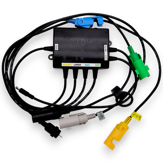 control box part number: ctl1900584, model: cm310-j-1. shown with all cables and connectors