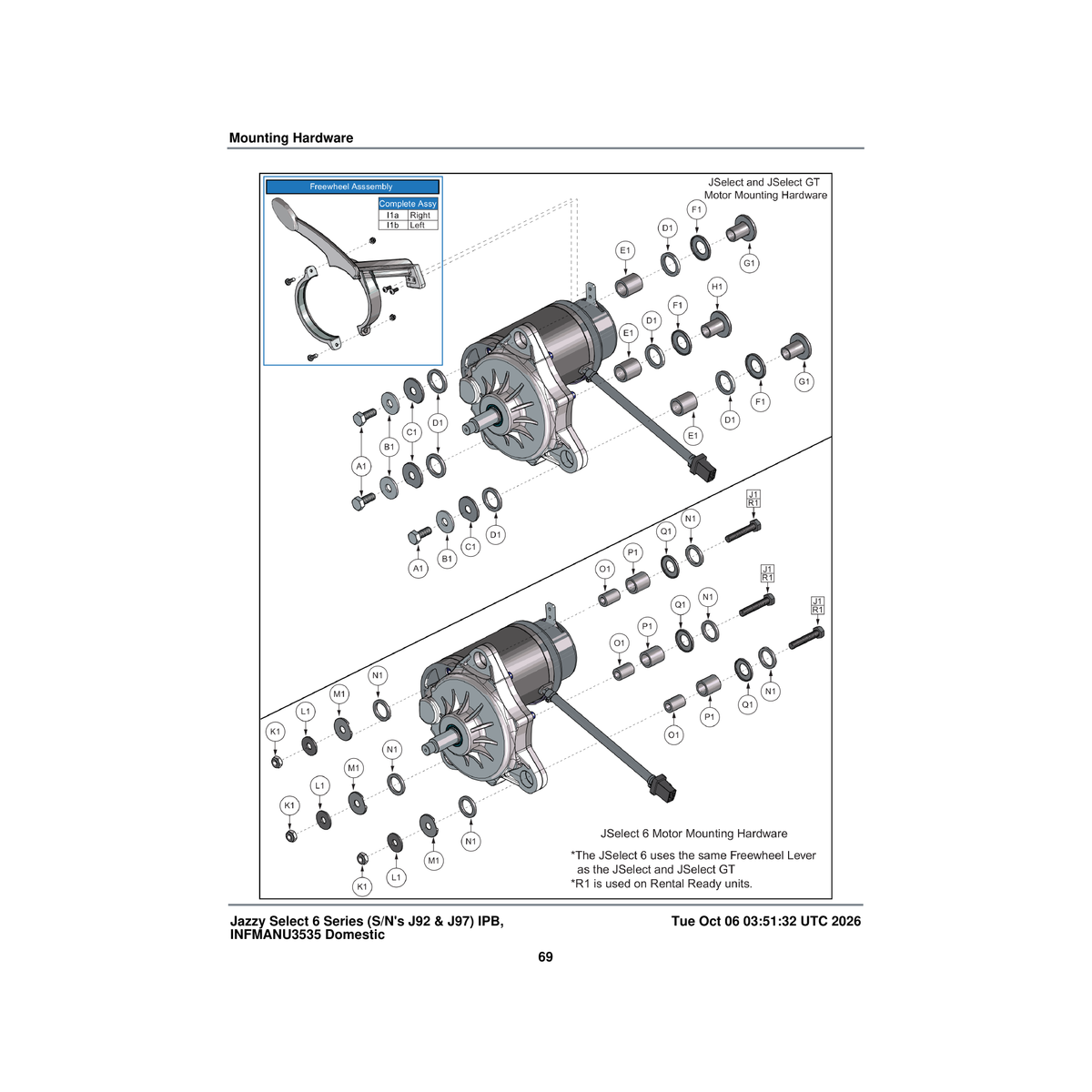 Pride Mobility WASCUP1001 washer cup black zinc 15.2mm id x 29mm od x 2.5mm th b-1060-100 parts diagram