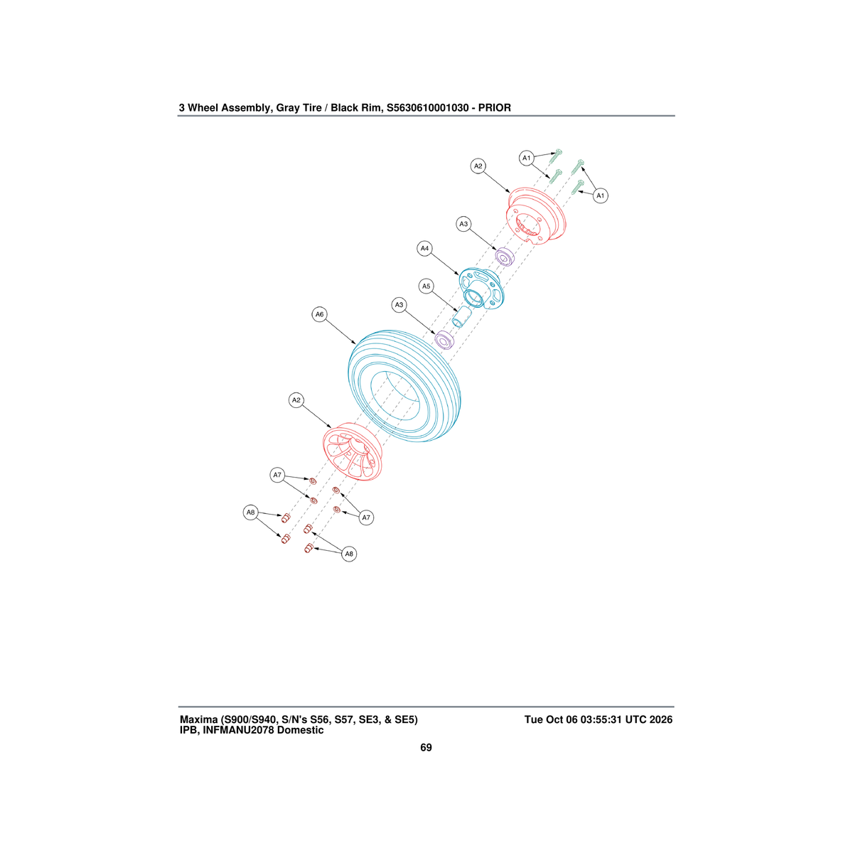 Pride Mobility WASLOCK1002 washer regular spring lock .375 id x .68 od x .094 thk asme parts diagram