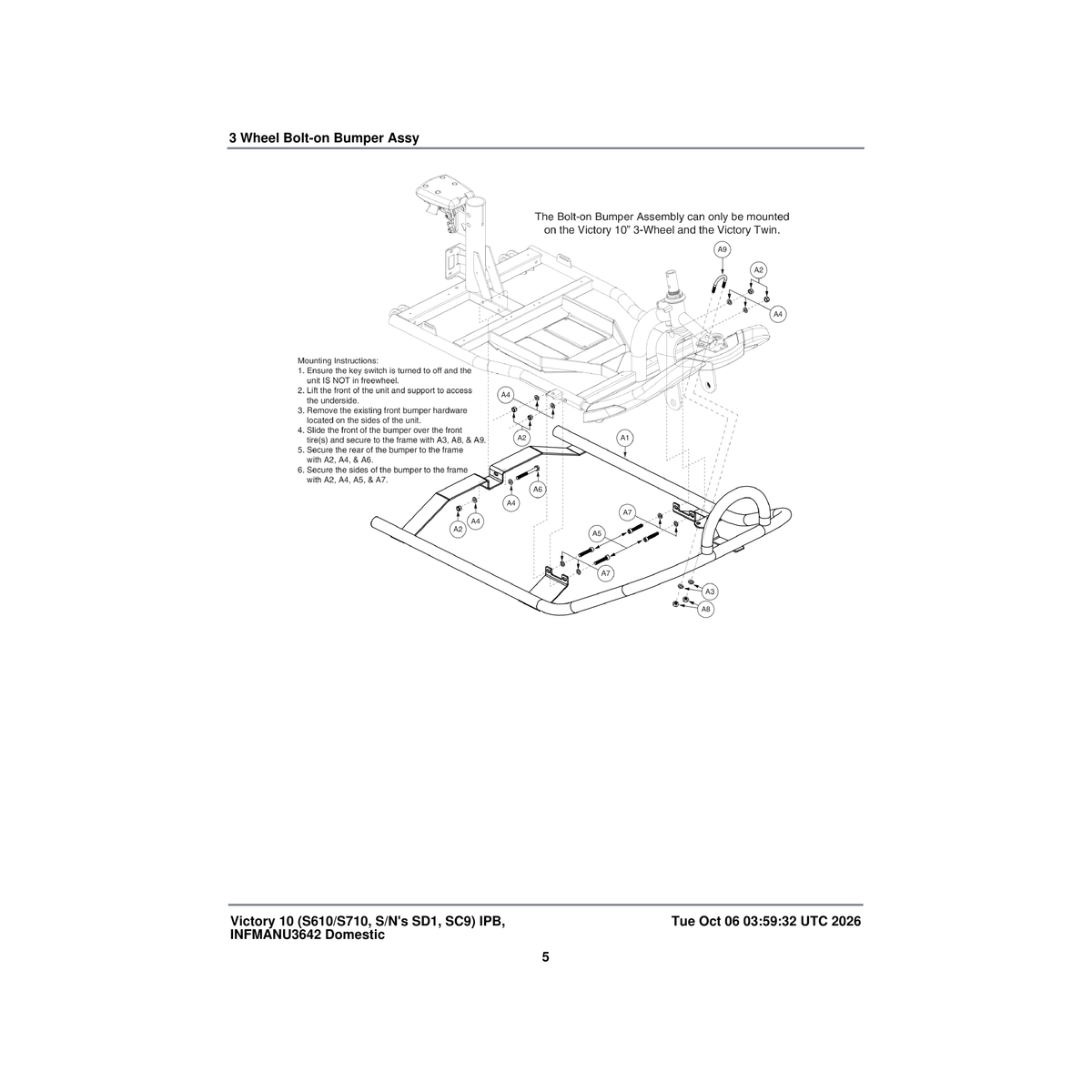 Pride Mobility WASMETR1033 washer flat 6.4 id x 12 od x 1.6 thk hv (use wasstnd1097) parts diagram