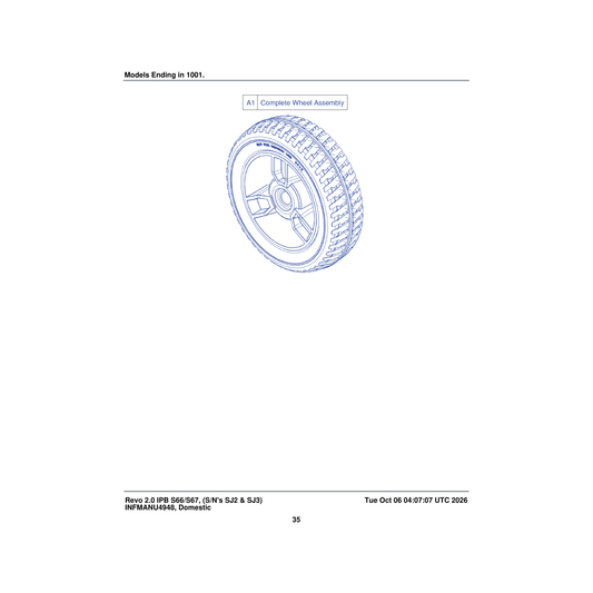Pride Mobility WHL1612143 wheel assembly 9-inch rear parts diagram