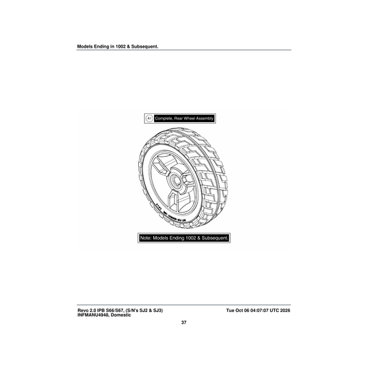 Pride Mobility WHL1712785 wheel assembly 9-inch rear 2.0 parts diagram