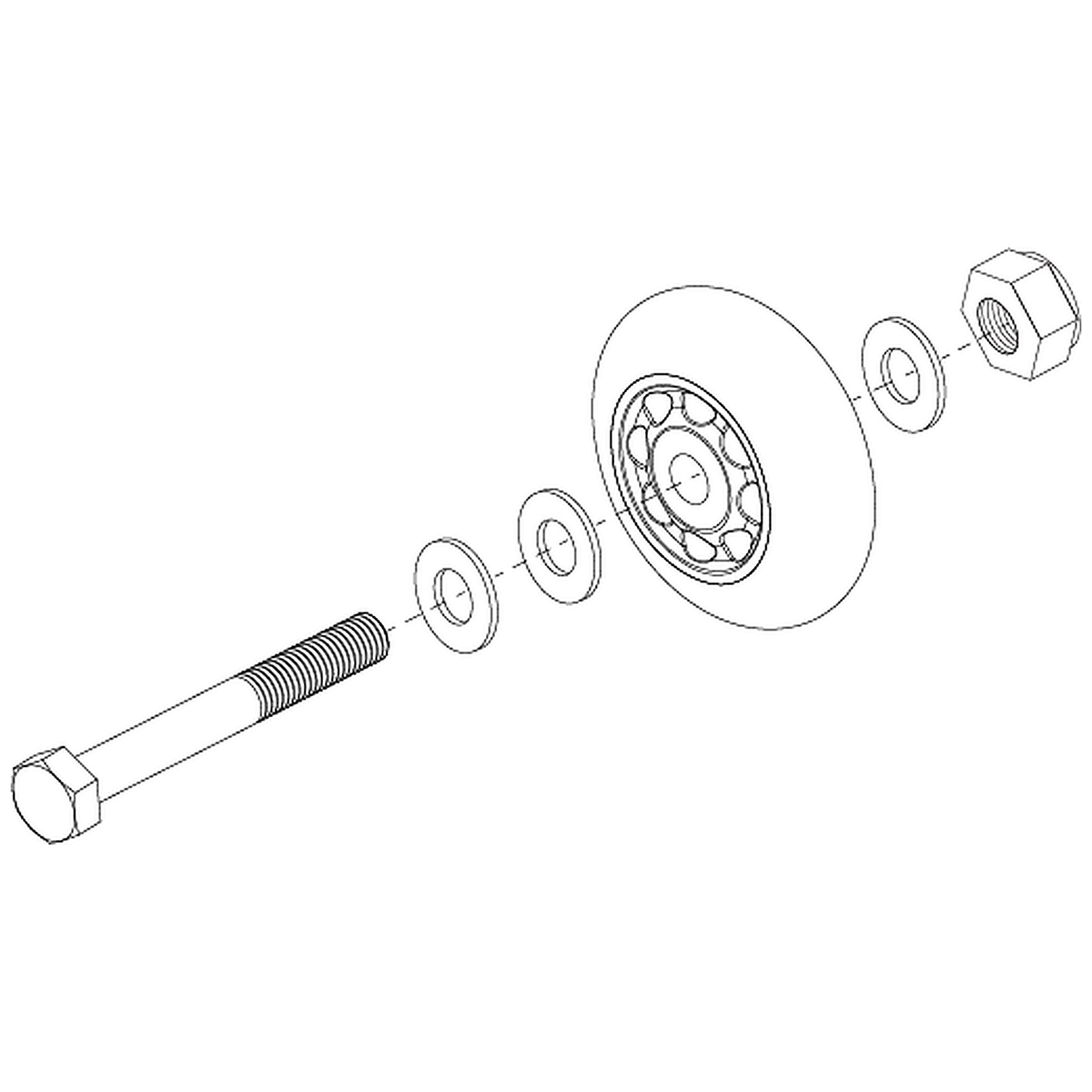 Pride Mobility (WHLASMB1453), Sundancer 2001 anti-tip wheel assembly.