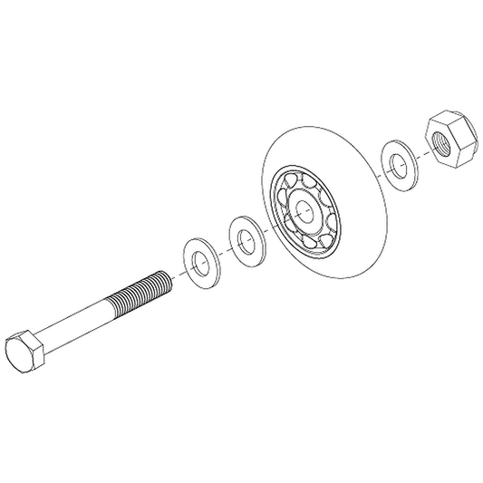 Pride Mobility (WHLASMB1453), Sundancer 2001 anti-tip wheel assembly.