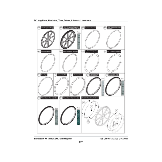 Pride Mobility WHLRIMS1232 wheel rim push 24'' 4 hole vertical 8 projections parts diagram