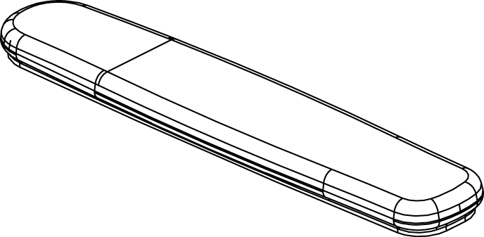 Pride Mobility CRS Seat Armrest Pad Assembly part number ARM145482, parts drawing