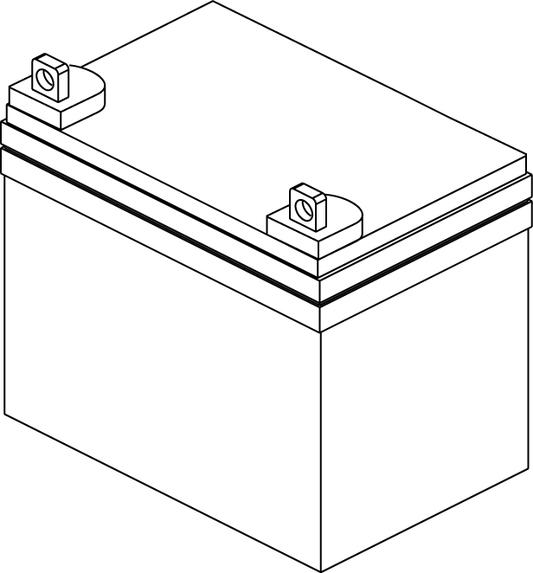 Pride Mobility AGM Battery U1 part number BATLIQ1017, parts drawing