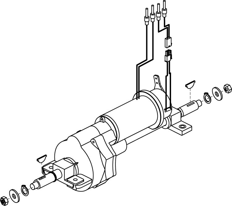 Pride Mobility Main Transaxle, Motor and Brake Assembly, 6 km/h part number DRVASMB1920, parts drawing