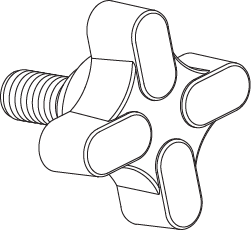 Pride Mobility Lock Knob Handle part number DWR1000B152, parts drawing