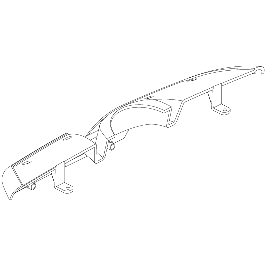 Pride Mobility Painted Front Deck Mounting Shroud, Viper Blue, No Inserts part number DWR9966E037D, parts drawing