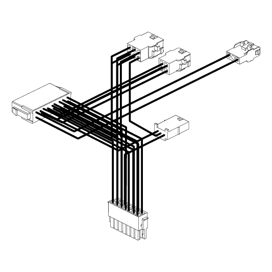 Pride Mobility Controller Interface Harness part number DWR9966H001, parts drawing