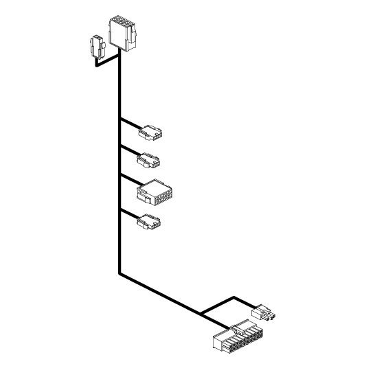 Pride Mobility Tiller Wire Harness part number DWR9966H004, parts drawing