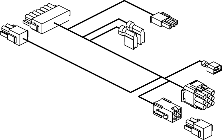 Pride Mobility Controller Interface/Charger Wire Harness part number DWR9983H039, parts drawing