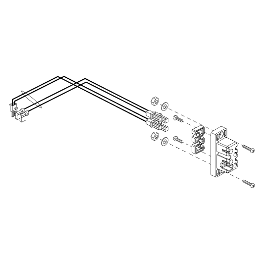 Pride Mobility Controller/Motor/Brake Connector, Male Housing part number ELE1800530, parts drawing