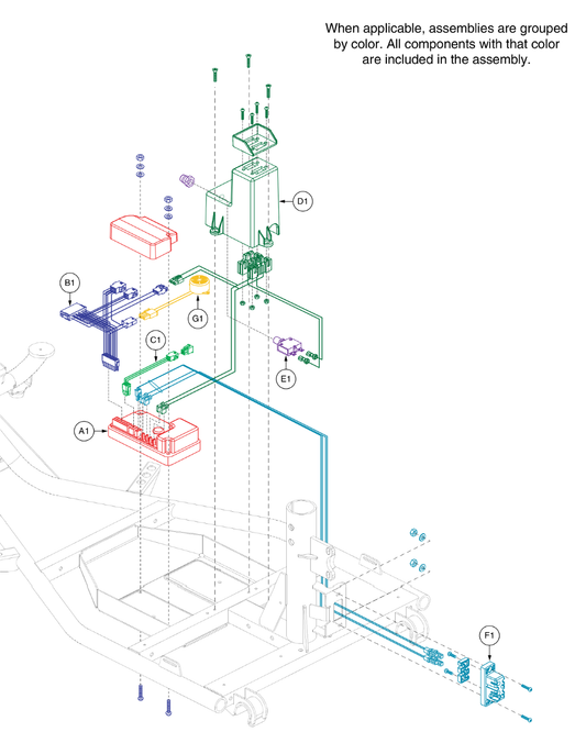 Pride IPB parts diagram showing S-Drive MK II Controller, 70 Amp, 5.2 MPH Program, part number ELE1802214