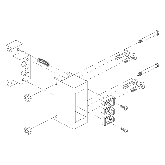Pride Mobility Female Power Connector Housing Assembly part number ELEASMB4832, parts drawing