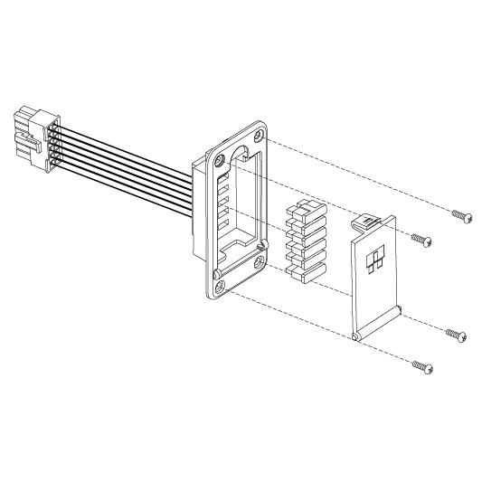 Pride Mobility Tiller Fuse Block Assembly part number ELEASMB5383, parts drawing