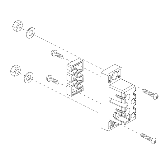 Pride Mobility Controller/Motor/Brake Connector, Male Housing part number ELEASMB5687, parts drawing