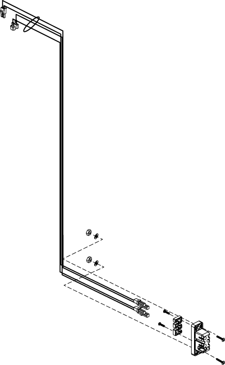 Pride Mobility Controller/Motor/Brake Connector Housing Assembly, R-Series part number ELEASMB6823, parts drawing